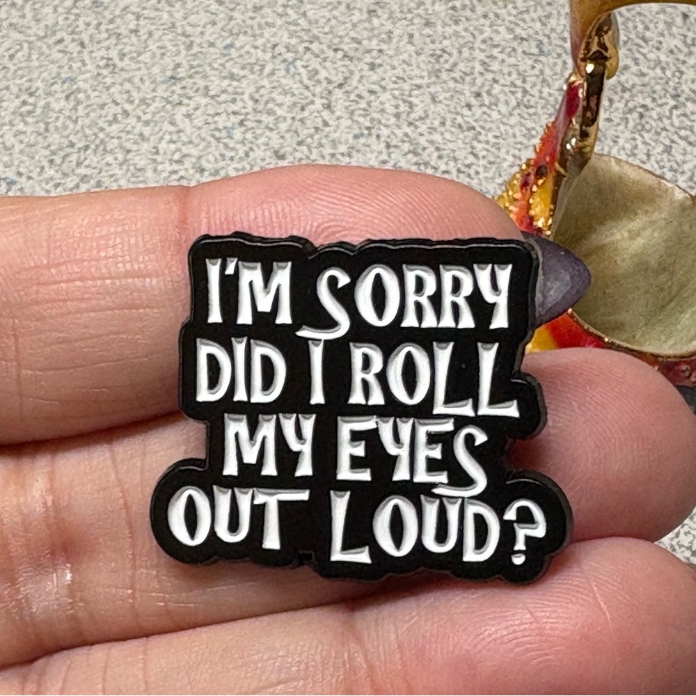 Funny rude lapel pin -enamel NWOT